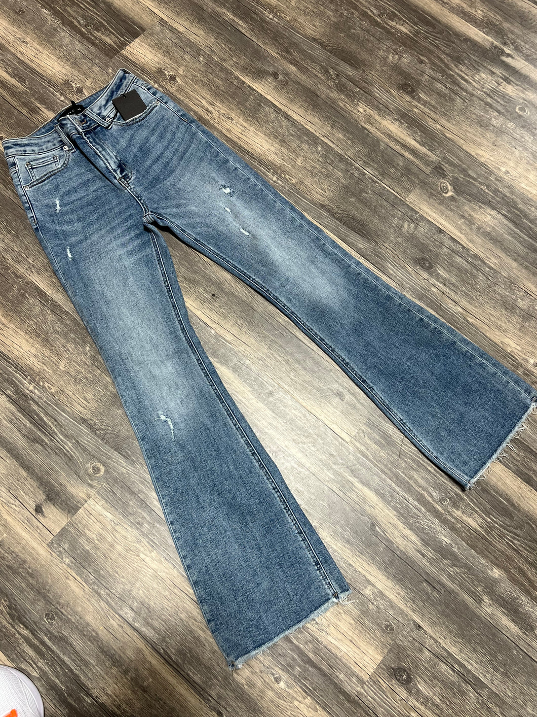 Erica Vintage Frayed Boot Cut Jeans