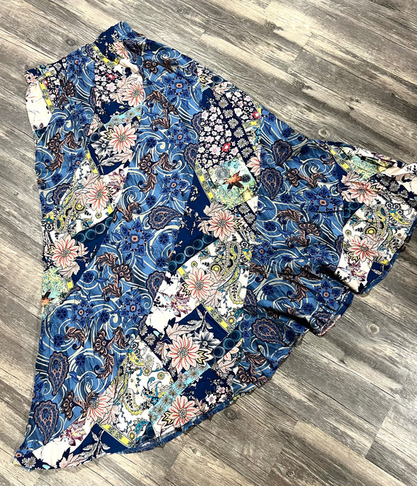 Mixed Floral Maxi Skirt