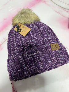 CC Fuzzy Lined Pom Beanie