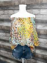 Load image into Gallery viewer, Animal print off shoulder top