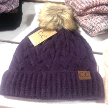 Load image into Gallery viewer, CC Beanie Braided with Pom pom