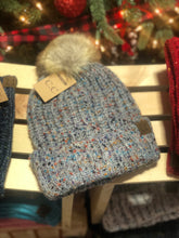 Load image into Gallery viewer, Confetti mohair Ribbed CC Beanie